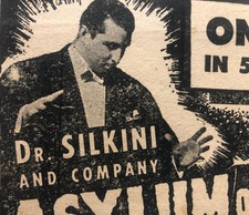 Spook Show Asylum of Horrors Frankenstein Monster Dr. Silkini 1950 Poster Ad picture