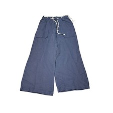 NWT Joie Blue Linen Lyocell Blend Wide Leg Drawstring Pants Womens Size 8 30X28 picture