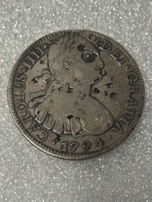 1794 Spain 8 Reales Carolus IIII Charles III Silver Coin BX12-3 *NICE OLD COIN* picture