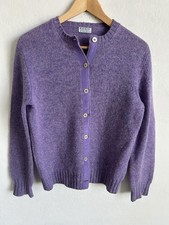Vtg Brooks Brothers Purple Shetland Wool Cardigan men’s 40 M Made In Scotland picture