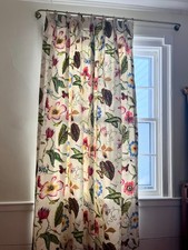 Custom DRAPES Garden Floral Butterfly Pinch Pleat Lined Weighted 80