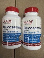2 Pk: Schiff Glucosamine 2000mg+Vitamin D3 150 Tabs ea (Exp 8/27) picture