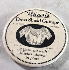 Antique c1910 Kleinerts Dress Shield Guimpe Celluloid Advertising Pocket Mirror picture