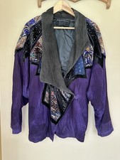 Rare Vintage Judith Ann Creations Sequin Leather Jacket picture