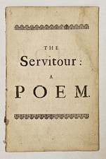 1709 The Servitour Oxford University Satire Henry Hills 1st Edition Foxon S222 picture