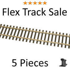 Peco N Scale ~ Code 55 Flexible Flex Track With Wood Ties ~ 5 Pieces ~ SL-300F-5 picture