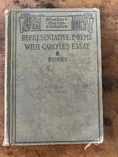 REPRESENTATIVE POEMS WITH CARLYLE'S ESSAY BURNS 1897  HARDCOVER picture