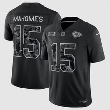 Men's Kansas City Chiefs Black 2026 Salute to Service Limited Custom Stitched picture