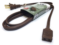 Replacement 6ft Power Cord for Vintage Solid State TV Stereo Radio 2-Prong Pin picture