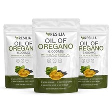 3 Pack Resilia Oil of Oregano 6000mg with Black Seed Oil Softgels picture