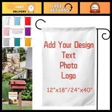 Personalized 12x18 Inch Double-Sided Garden Flags - Custom Photo/Text Outdoor De picture