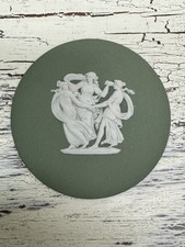 Vintage Wedgwood Jasperware Medallions Sage Green White Roman Greek 3