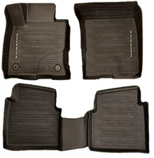 NEW OEM 22-26 Ford Maverick GAS All Weather Rubber Logo Tray Floor Mat SET Black picture