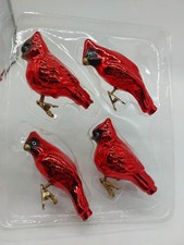Wondershop By Target Cardinal Glass Ornament 2 Styles Set Of 4  picture