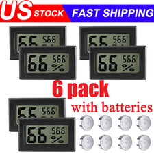 6 Pack Mini Hygrometer Indoor Humidity Meter, Small Digital Thermometer Humidity picture