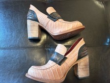 Freebird by Steven Bellevue Heeled Loafers Blush Size 8 EUC picture