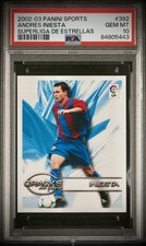 2002-2003 Panini Sports SUPERLIGA ANDRES INIESTA ROOKIE RC Barcelona PSA 10 Gem picture