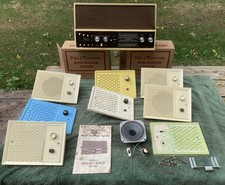 VINTAGE NUTONE 2091 SERIES AM/FM INTERCOM SYSTEM + 2027-8 REMOTE SPEAKERS + MORE picture