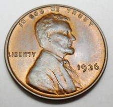 1936 P Lincoln Wheat Cent / Penny  AVE CIRCULATED  **FREE SHIPPING** picture