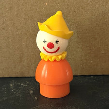 Vintage Fisher-Price Little People Orange Clown HTF picture
