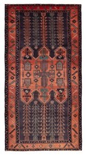 Vintage Hand-Knotted Area Rug 4'11
