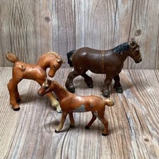 Lot 3 Piece Vintage Metal Horses picture