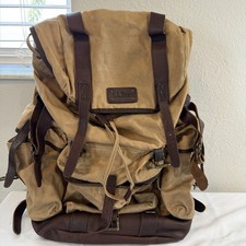 VINTAGE L.L. BEAN Rucksack Canvas Leather Continental  picture