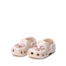 Crocs Toddler Classic Shimmer Gem Clog 209929-6UR Quartz Pink Sparkle NWT picture