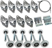 Premium Garage Door Roller/Hinge/Top Bracket/Wire Rope Kit for 7' Height Doors picture