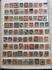 Vintage French Stamp Lot Collection 109 Used Heraldic Blasons Coats of Arms RF picture