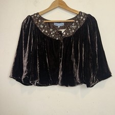 VTG Joolay Steampunk Victorian Velvet Women Mini Cape picture