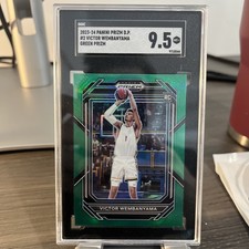 2023-24 Panini Prizm Draft Picks - Victor Wembanyama #2 Green Prizm RC SGC 9.5 picture