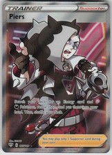 Pokemon Piers (Full Art) 187/189 SWSH03: Darkness Ablaze Holofoil Ultra Rare NM picture