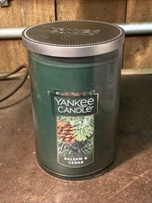 Yankee Candle BALSAM & CEDAR Scented JAR Candle 22oz - Two Wick picture