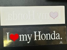 Rare Vintage “  I ❤️ My Honda “ Static Cling Window Sticker Decal OEM JDM USDM   picture