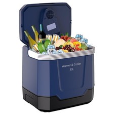 35QT/33L Electric Cooler & Warmer Portable Car Refrigerator 12V Car Fridge Blue picture