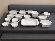 Vintage CorningWare Blue Cornflower 22 Piece Cookware Set Casseroles Lids USA picture