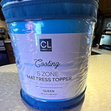 Comfort Lab Cooling 5 Zone Mattress Topper Queen 60 x 80 Blue picture