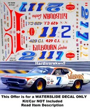 NASCAR DECAL # 7 KILBOURN GARDENS 1973 PLYMOUTH NORM NELSON 1/25 POWERSLIDE picture