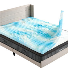 5-Zone Comfort Support Memory Foam Mattress Topper Gel Infused Bed Pad,Twin/Full picture