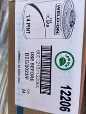 (LOT OF 24) Weld-On 795 Clear for PVC -  12 x 24 1/4 PINTS picture