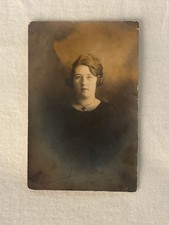 Vintage Antique Sepia Studio Portrait Woman Photograph picture