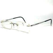 Silhouette 5521 70 7010 Rimless Eyeglass Frames Silver Black Titanium Austria picture