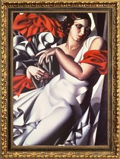 Hand Painted Oil Painting art Tamara de Lempicka Reproduction woman On Canvas picture