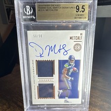 Bookend - Panini 2019 Encased DK Metcalf RSS-DKM RC Dual Swatch Auto /50 BGS 9.5 picture