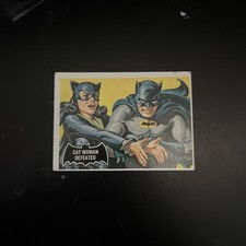 Vintage 1966 TCG Batman Cat Woman Defeated Card 35 Catwoman Non-Sport Card picture