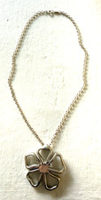 Tiffany & Co Open Flower 925 Sterling Pendant Necklace 16