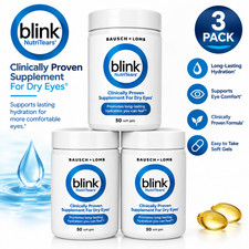 3 PACK Blink NutriTears Supplement for Dry Eyes Clinically Proven USA Stock picture