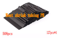 508pcs Black heat shrink heatshrink wire cable tubing sleeve wrap 127pcs*4 Bag picture