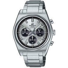 Casio Men's Watch Edifice Chrono Silver and Black Dial Bracelet EFB-730D-7AVCR picture